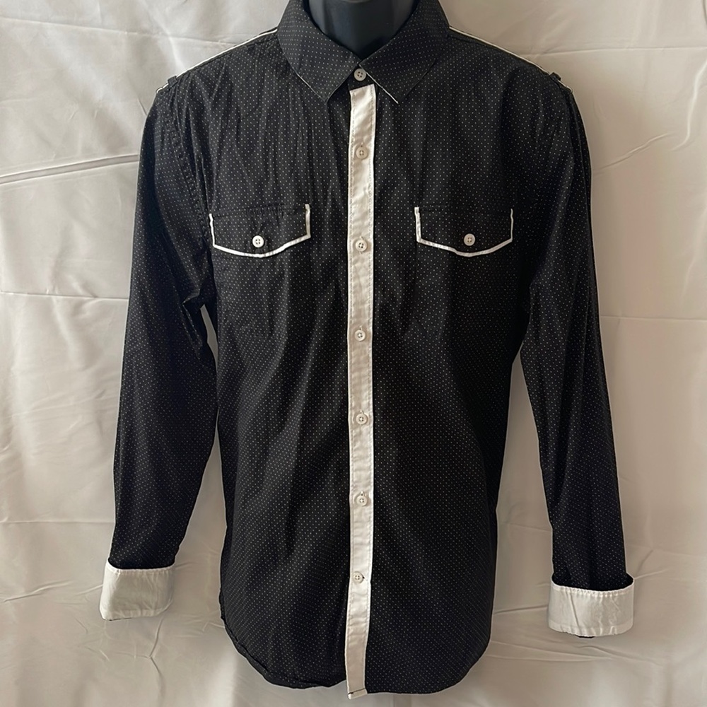 G By Guess Mens Long Sleeve Button Down Shirt Size L